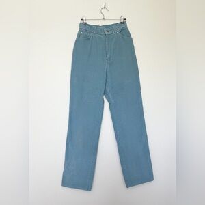 Vintage/Oldie - Chic 70s/80s Light Blue Corduroy Pants - Size 6